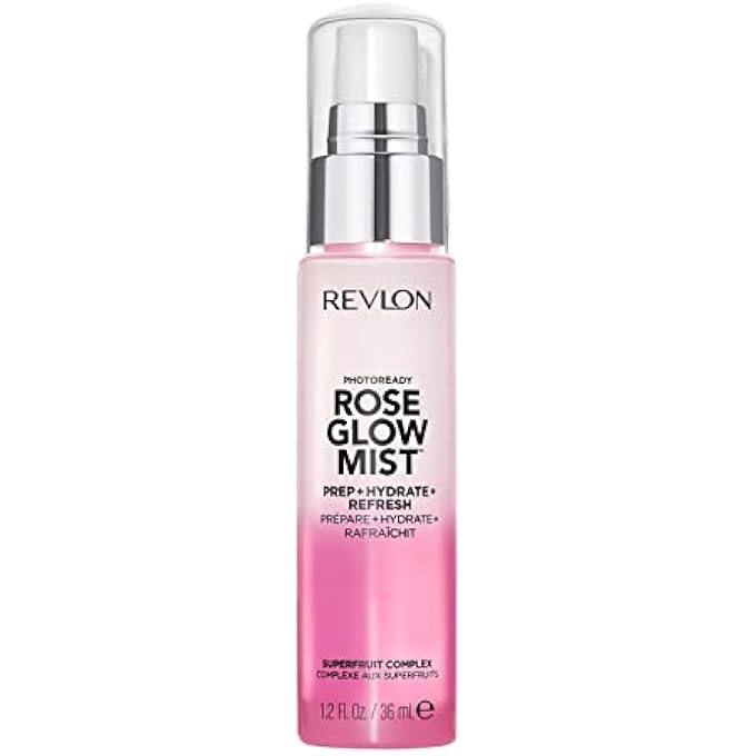 Revlon PHOTOREADY ROSE GLOW FACE PRIMER PREP HYDRATE REFRESH SPRAY WITH SHEER COVERAGE INFUSED WITH NOURISHING OILS AND SUPER FRUIT COMPLEX 1.2 FL. OZ, MIST, 1 COUNT - Image 1